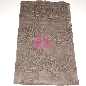 Floral Cotton Lace Scarf in Winchester Grey