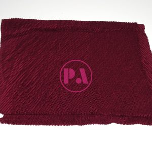 Crinkle Pleated Cotton Scarf Hijab in Wine